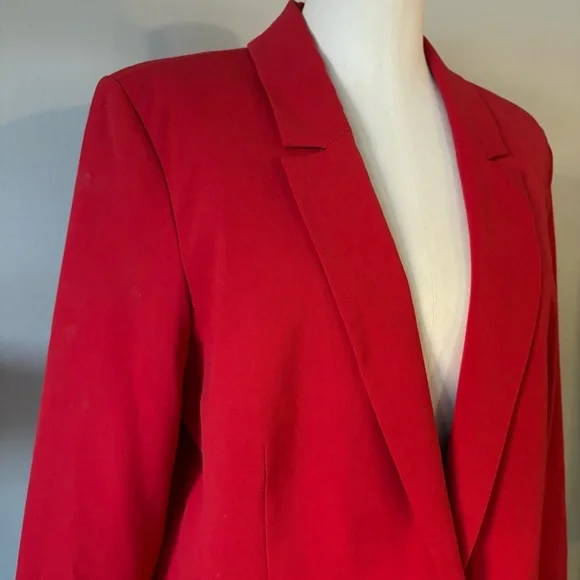 Reitmans Red Blazer Women’s Tailored Career Work Jacket Women’s 14 - Picture 5 of 15